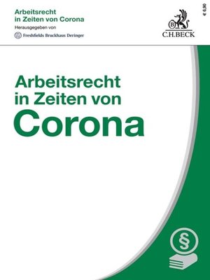 cover image of Arbeitsrecht in Zeiten von Corona